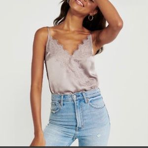 Abercrombie & Fitch XS Silk Lace Body Suit
